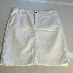 J Jill Womens Smooth Fit White Denim Pencil Skirt. Sz 12